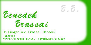 benedek brassai business card